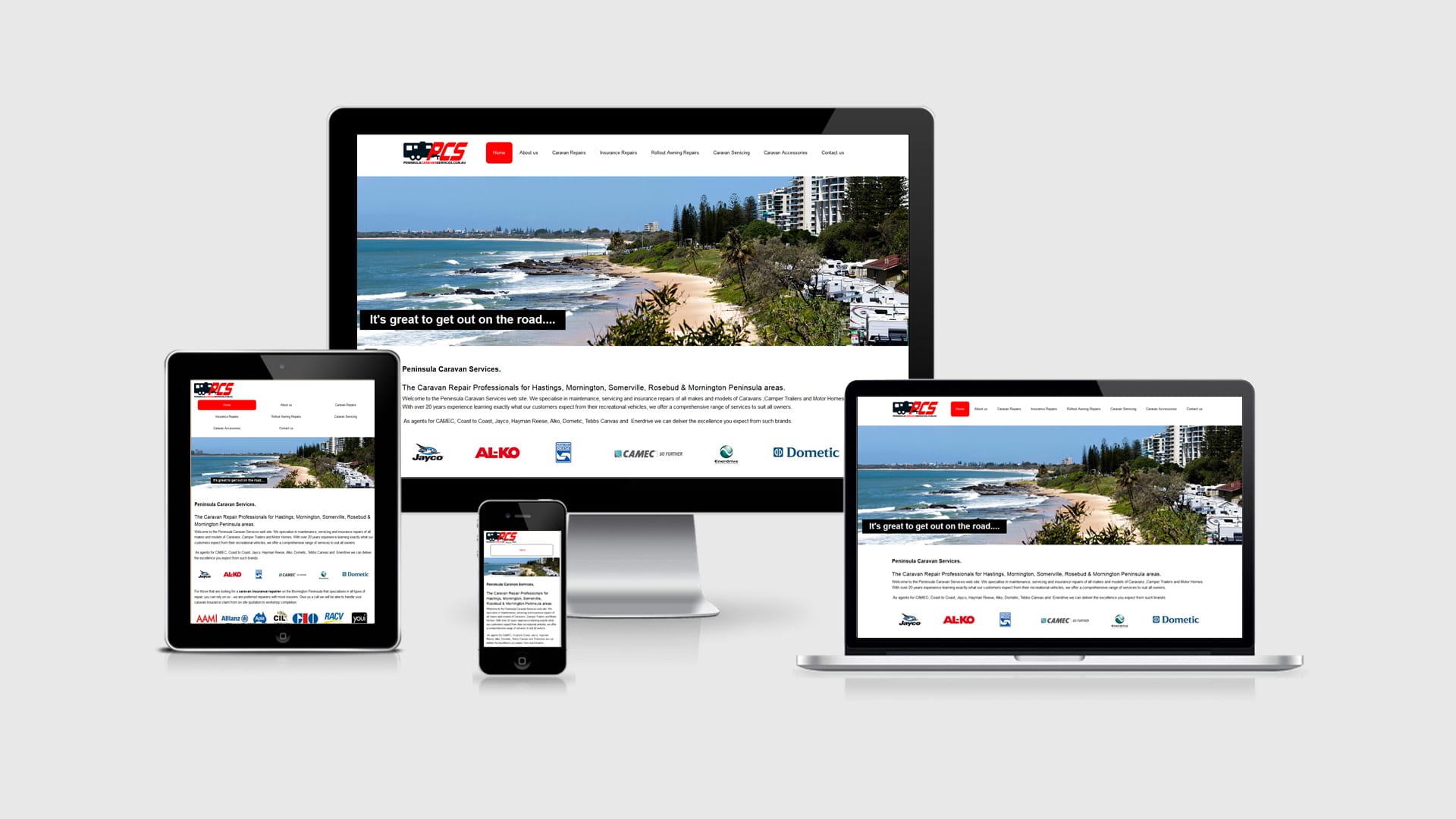 Peninsula Caravan Services Website Design | SEO | Logo